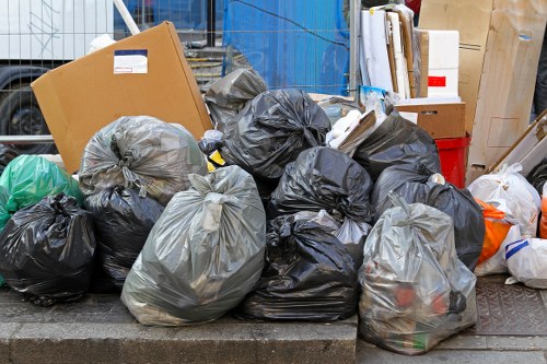 Unwanted furniture being prepared for disposal in Brompton