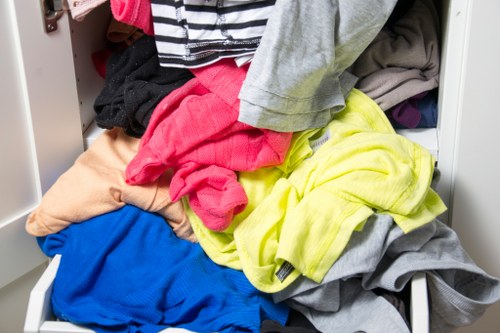 Team preparing for a shop clear-out near the high street